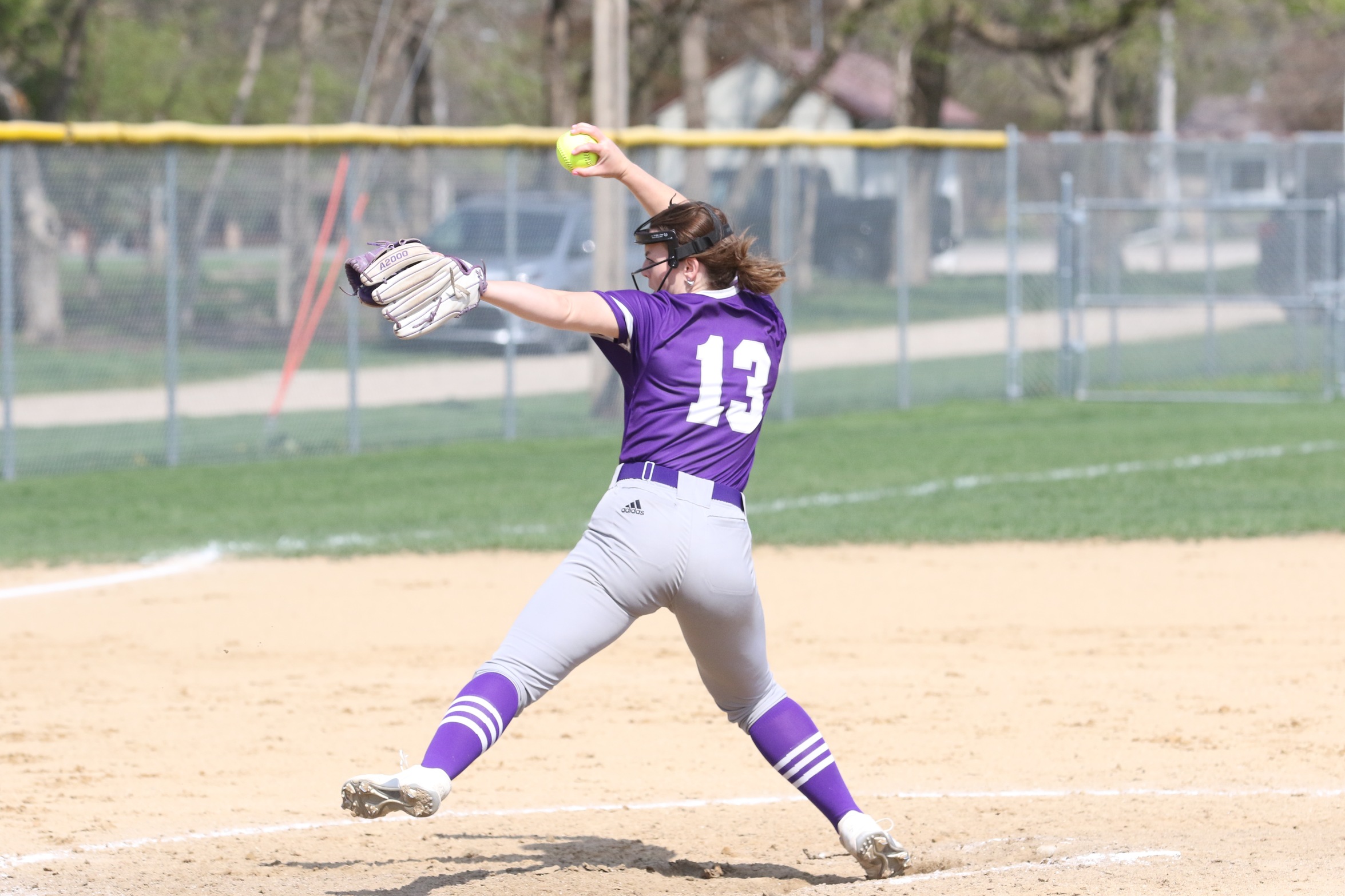 Freshman Millicent Wurst delivers from the mound for the Panthers. Photo by Marissa VanWingen of The Times Citizen. 